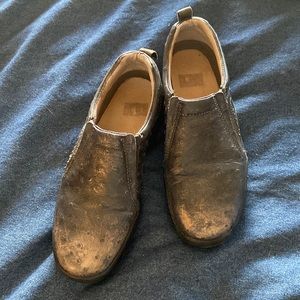 Roper faux ostrich clogs.